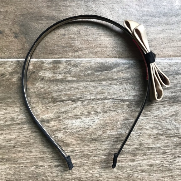 Satin bow Headband | Black and Nude - Picture 2 of 5